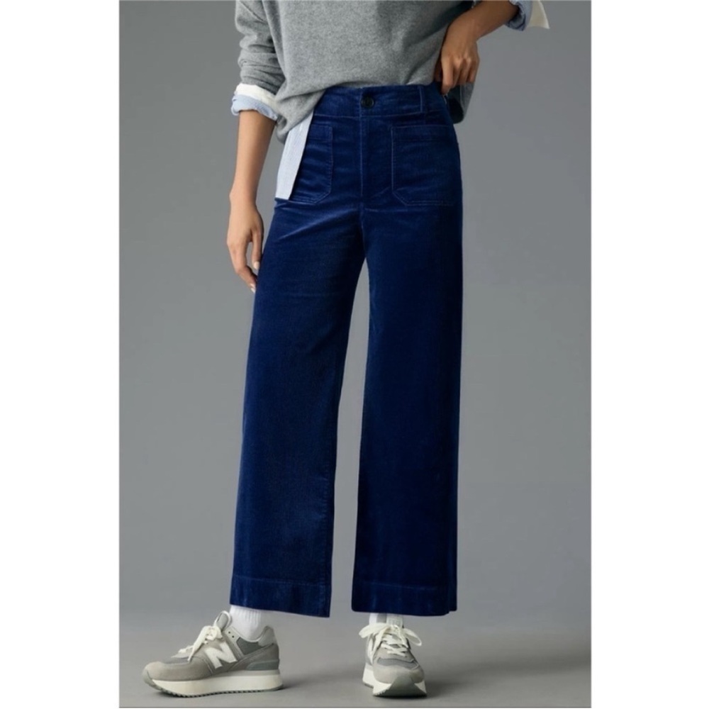 Anthropologie x Maeve Colette Wide-Leg Full Length Corduroy Pants Size 30 NWT